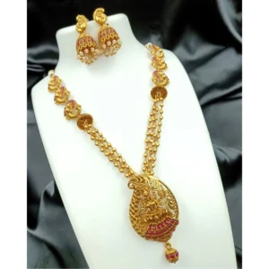 52847201767_33382ce722_o_d-1000x1000-1.webp Generic Women's Gold Plated Necklace and Earrings Set with Antique Finish (Red, Free Size)