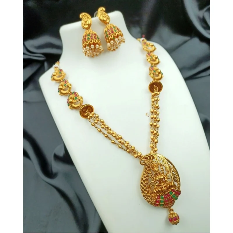52848236243_4830408fa9_o_d-1000x1000-1.webp Generic Women's Traditional Temple Necklace and Earrings Set in Gold (Multi Color, Free Size)