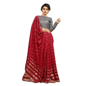 52904651005_ccc8185a46_o_d-1000x1000-1.webp Generic Women's Vichitra Saree with Blouse (Red, 5-6 Mtrs)