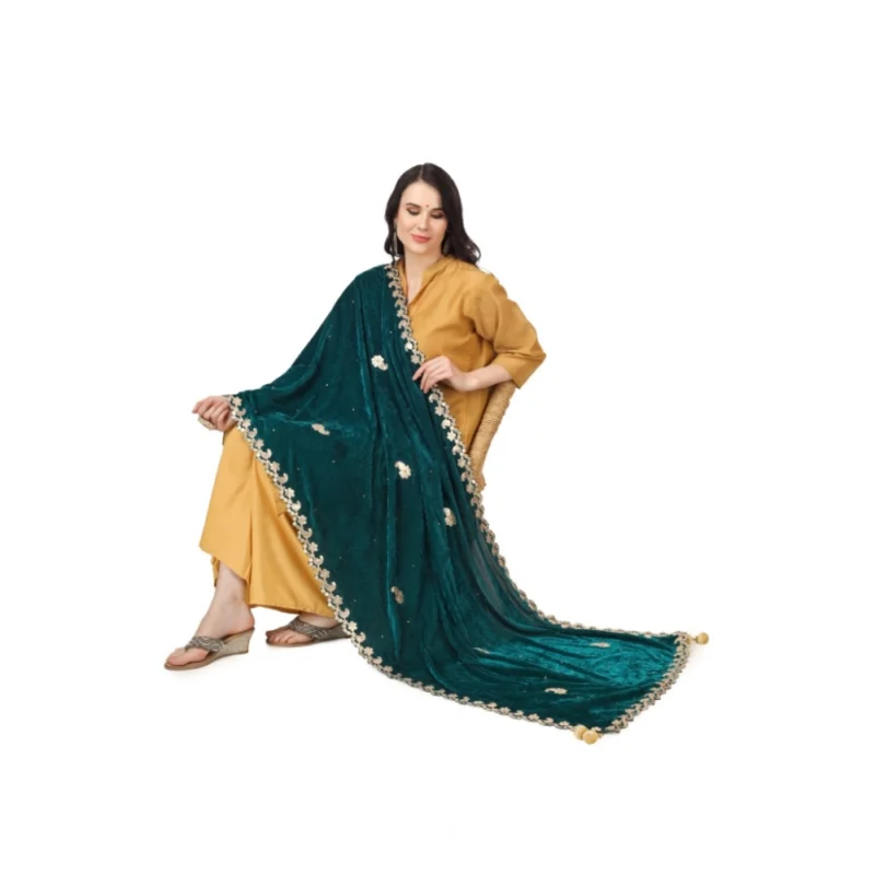 53509238057_1da4fd9fec_o_d-1000x1000-1.webp Generic Women's Velvet Gotta Patti Dupatta (Dark Green, Length: 2.25 to 2.50 Mtr)