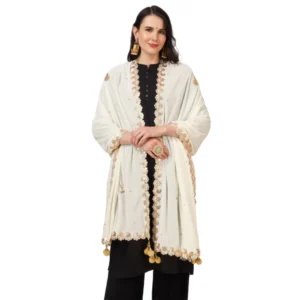 53509238237_5a2913fc19_o_d-1000x1000-1.webp Generic Women's Velvet Gotta Patti Dupatta (Off White, Length: 2.25 to 2.50 Mtr)