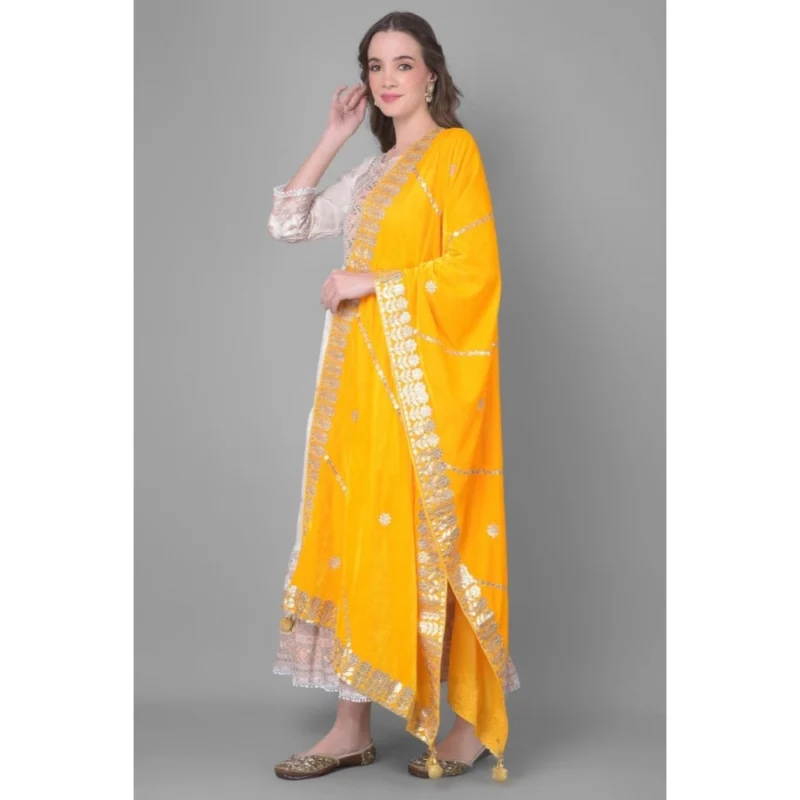 53509246237_4245782517_o_d-1000x1000-1.webp Generic Women's Velvet Gotta Patti Dupatta (Yellow, Length: 2.25 to 2.50 Mtr)