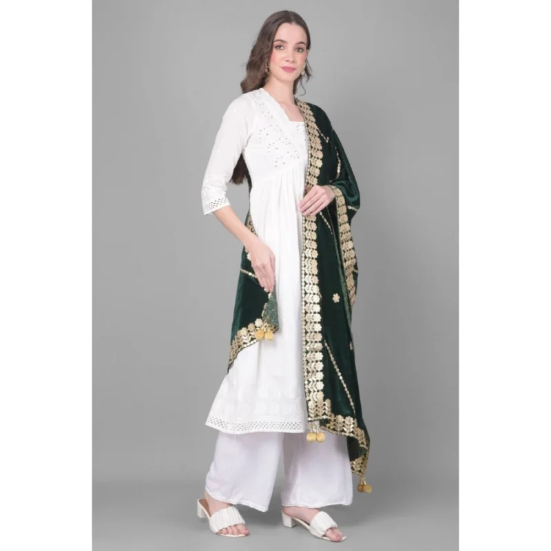 53509247502_ed5342c288_o_d-1000x1000-1.webp Generic Women's Velvet Gotta Patti Dupatta (Green, Length: 2.25 to 2.50 Mtr)