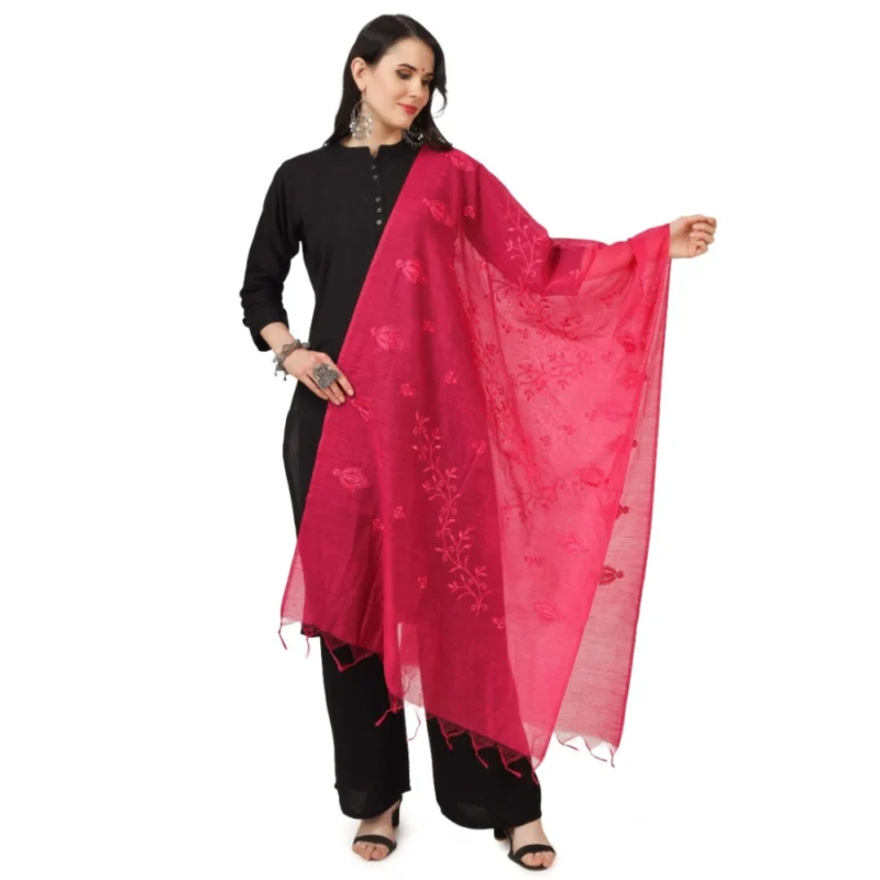 53510135656_2858949923_o_d-1000x1000-1.webp Generic Women's Cotton Embroidered Dupatta (Maroon, Length: 2.25 to 2.50 Mtr)