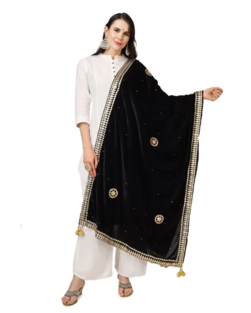 53510300368_50a1983fe9_o_d-1000x1000-1.webp Generic Women's Velvet Gotta Patti Dupatta (Black, Length: 2.25 to 2.50 Mtr)