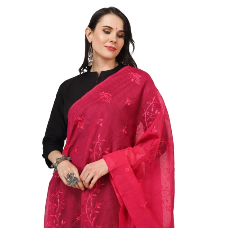 53510303928_0dc47c1e09_o_d-1000x1000-1.webp Generic Women's Cotton Embroidered Dupatta (Maroon, Length: 2.25 to 2.50 Mtr)