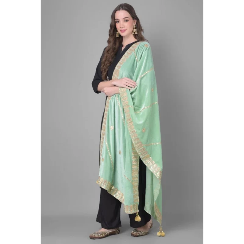 53510305198_1aceb6844d_o_d-1000x1000-1.webp Generic Women's Velvet Gotta Patti Dupatta (Sea Green, Length: 2.25 to 2.50 Mtr)
