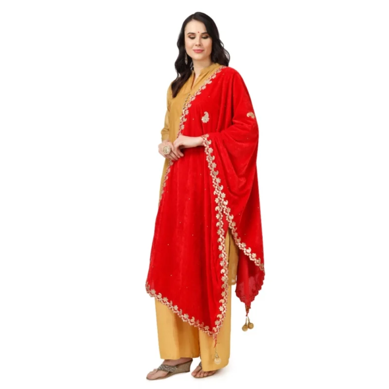 53510448214_1005e83a51_o_d-1000x1000-1.webp Generic Women's Velvet Gotta Patti Dupatta (Red, Length: 2.25 to 2.50 Mtr)