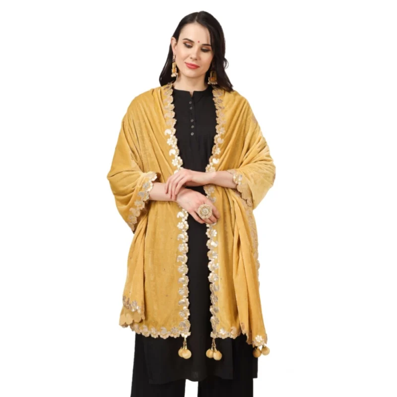 53510452054_0162bbcdc3_o_d-1000x1000-1.webp Generic Women's Velvet Gotta Patti Dupatta (Yellow, Length: 2.25 to 2.50 Mtr)