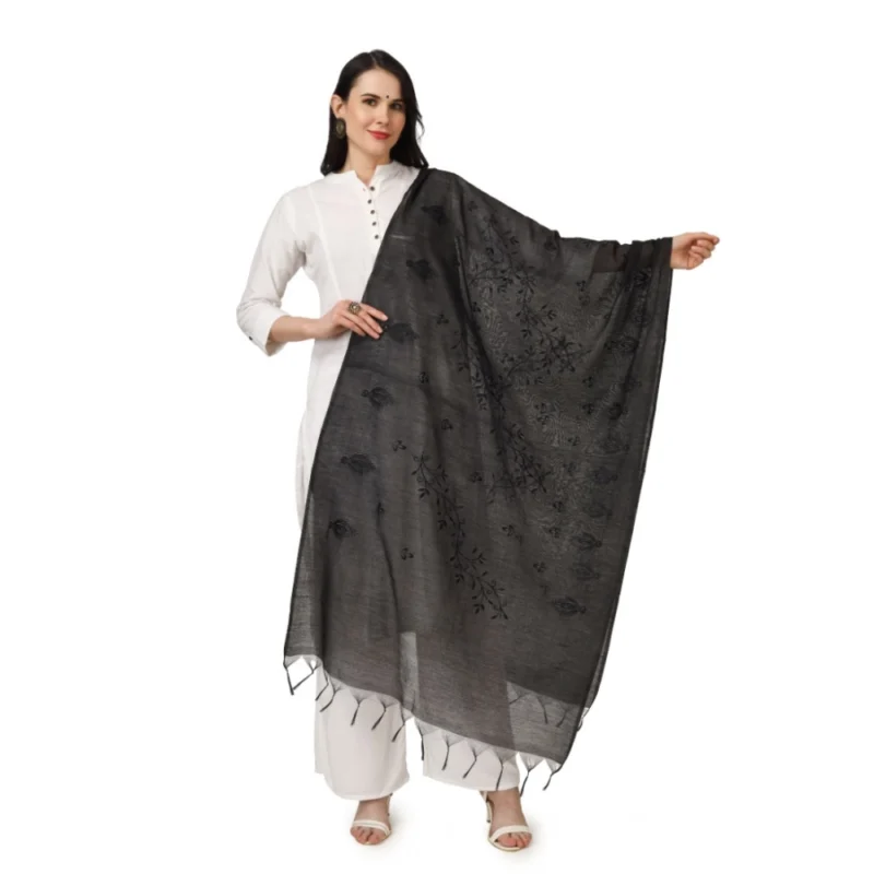 53510565885_7228bb7a24_o_d-1000x1000-1.webp Generic Women's Cotton Embroidered Dupatta (Black, Length: 2.25 to 2.50 Mtr)