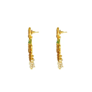 53533239537_ca0ffaeac3_o_d-1000x1000-1.webp Generic Women's Rose Gold Plated Alloy Kundan Earrings & Mangtikka (Red & Green)