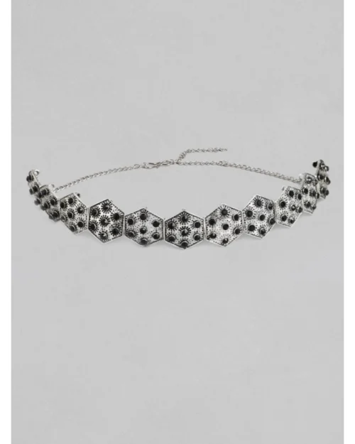 53533250872_90d4f579d5_o_d-1000x1000-1.webp Generic Women's Rose Gold Plated Alloy Choker (Silver & Black)
