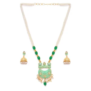 53533254232_7cea718a86_o_d-1000x1000-1.webp Generic Women's Rose Gold Plated Alloy Necklace & Earings Set (Green)