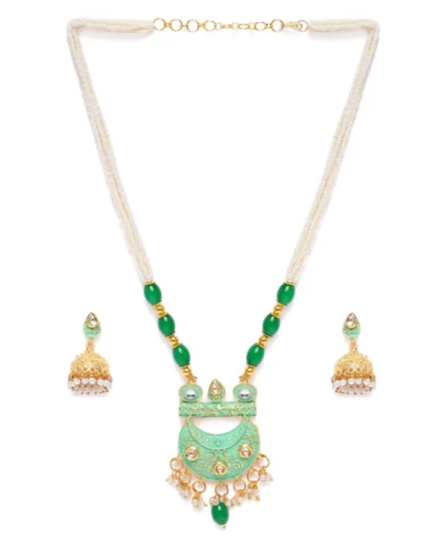 53533254232_7cea718a86_o_d-1000x1000-1.webp Generic Women's Rose Gold Plated Alloy Necklace & Earings Set (Green)