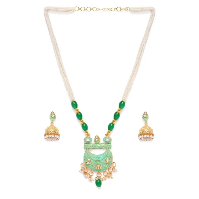 53533254232_7cea718a86_o_d-1000x1000-1.webp Generic Women's Rose Gold Plated Alloy Necklace & Earings Set (Green)