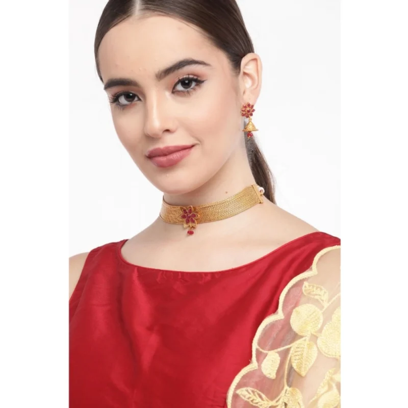 53533255852_50275933aa_o_d-1000x1000-1.webp Generic Women's Rose Gold Plated Alloy Necklace & Earings Set (Gold)