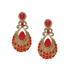 53534121376_8e34be77f0_o_d-1000x1000-1.webp Generic Women's Rose Gold Plated Alloy Earrings (Gold & Red)