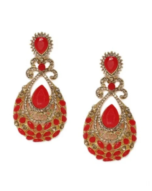 53534121376_8e34be77f0_o_d-1000x1000-1.webp Generic Women's Rose Gold Plated Alloy Earrings (Gold & Red)