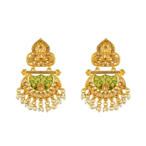 53534130001_ed0c677731_o_d-1000x1000-1.webp Generic Women's Rose Gold Plated Alloy Kundan Earrings & Mangtikka (Green)