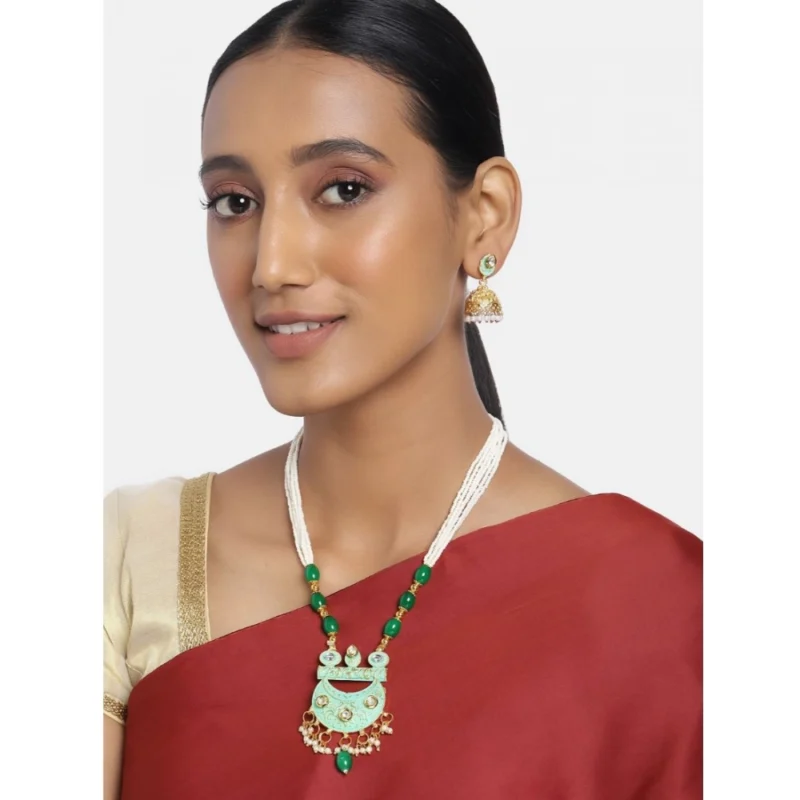 53534144951_ef2c9e46ee_o_d-1000x1000-1.webp Generic Women's Rose Gold Plated Alloy Necklace & Earings Set (Green)