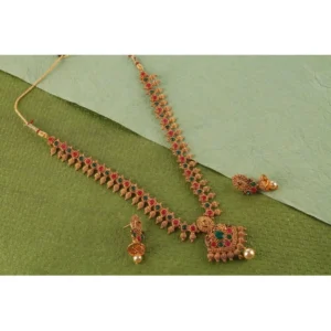 53534144976_5cf0c85623_o_d-1000x1000-1.webp Generic Women's Rose Gold Plated Alloy Necklace & Earings Set (Green & Red)
