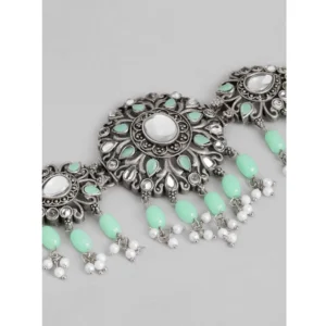 53534147921_3b642071a9_o_d-1000x1000-1.webp Generic Women's Rose Gold Plated Alloy Necklace & Earings Set (Light Green)