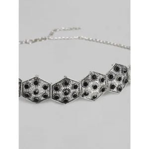 53534320098_67b4ea3d25_o_d-1000x1000-1.webp Generic Women's Rose Gold Plated Alloy Choker (Silver & Black)