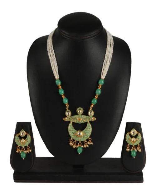53534323253_65bf7aaff9_o_d-1000x1000-1.webp Generic Women's Rose Gold Plated Alloy Necklace & Earings Set (Green)