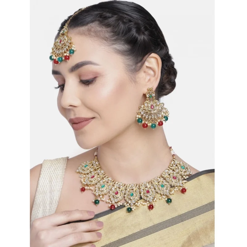 53534324658_3dfe69662c_o_d-1000x1000-1.webp Generic Women's Rose Gold Plated Alloy Necklace & Earings Set (Light Green)