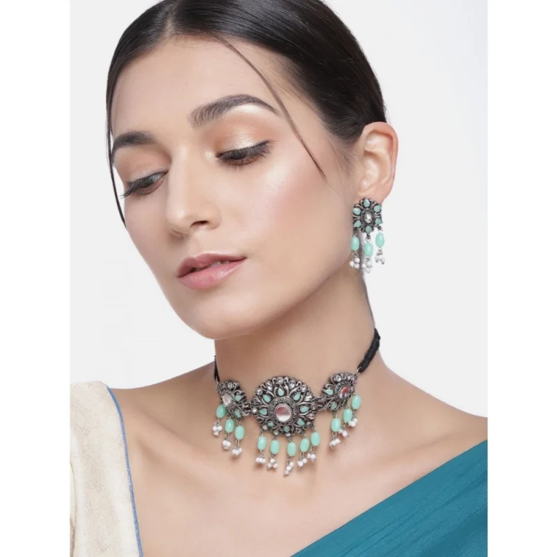 53534326343_ba68f79f33_o_d-1000x1000-1.webp Generic Women's Rose Gold Plated Alloy Necklace & Earings Set (Light Green)