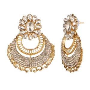 53534439474_c1e09b664a_o_d-1000x1000-1.webp Generic Women's Rose Gold Plated Alloy Kundan Earrings & Mangtikka (White)