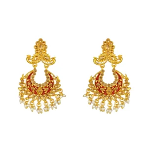 53534444039_8e8ece3a80_o_d-1000x1000-1.webp Generic Women's Rose Gold Plated Alloy Kundan Earrings & Mangtikka (Maroon)