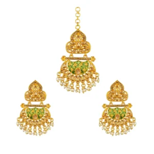 53534444064_53e63ba884_o_d-1000x1000-1.webp Generic Women's Rose Gold Plated Alloy Kundan Earrings & Mangtikka (Green)