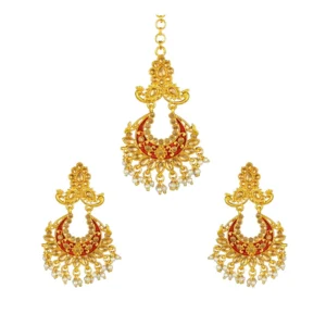53534546815_9d49da4e35_o_d-1000x1000-1.webp Generic Women's Rose Gold Plated Alloy Kundan Earrings & Mangtikka (Maroon)