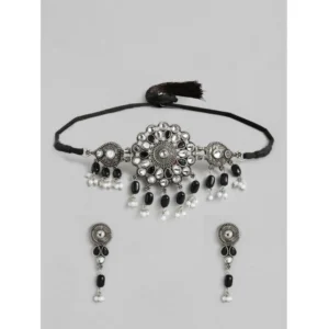 53534564820_401ba717ef_o_d-1000x1000-1.webp Generic Women's Rose Gold Plated Alloy Necklace & Earings Set (Black)