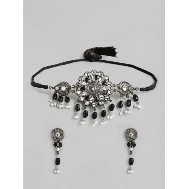 53534564820_401ba717ef_o_d-1000x1000-1.webp Generic Women's Rose Gold Plated Alloy Necklace & Earings Set (Black)