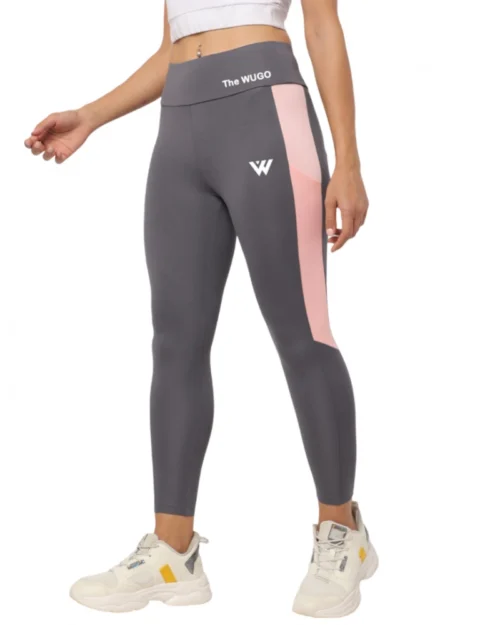 Generic Women's Polyster Solid Sport Leggings (Grey)