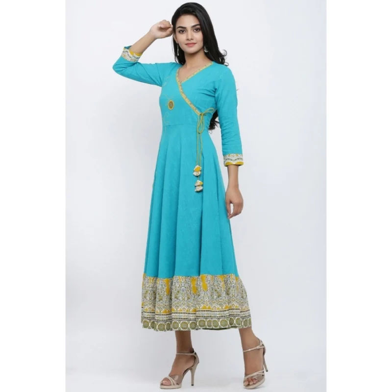 53589735157_d1d8321afa_o_d-1000x1000-1.webp Generic Women's Casual 3/4 th Sleeve Embroidery Cotton Blend Kurti (Torque Green)