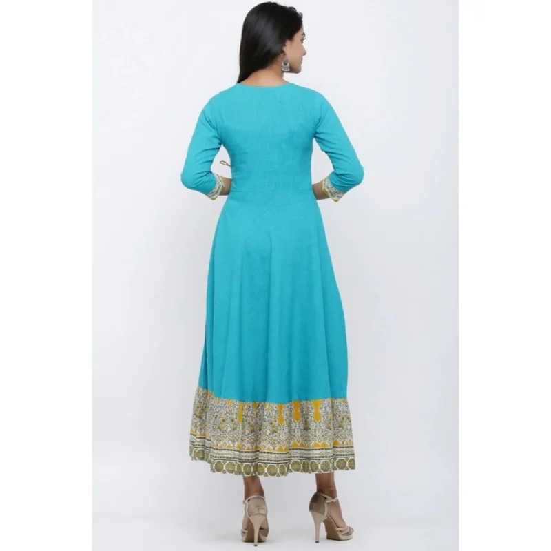 53589735172_ee6e5ecbd0_o_d-1000x1000-1.webp Generic Women's Casual 3/4 th Sleeve Embroidery Cotton Blend Kurti (Torque Green)