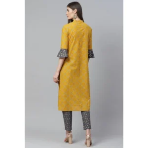53590607361_79410ae915_o_d-1000x1000-1.webp Generic Women's Casual Bell Sleeves Geomatrical Printed Cotton Kurti Set (Yellow)