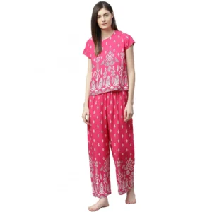 53590617786_d9d9cac6f1_o_d-1000x1000-1.webp Generic Women's Casual Short Sleeve Printed Rayon Pajama Set (Pink)