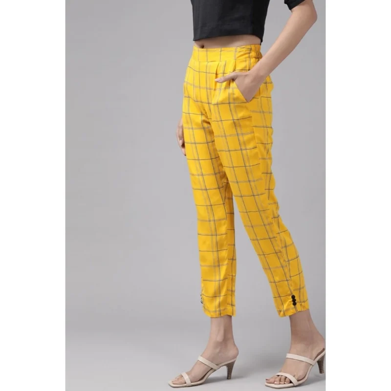 53590813098_b49af0dd82_o_d-1000x1000-1.webp Generic Women's Casual Checked Rayon Trouser Pant (Yellow)
