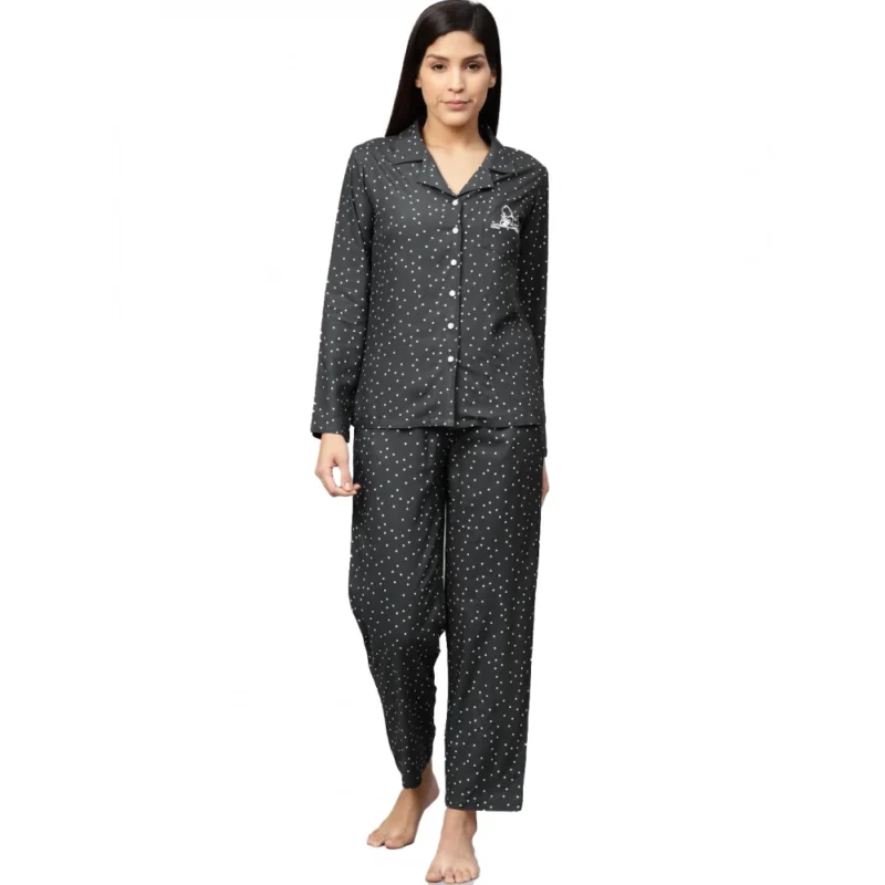 53590935384_2ffded974e_o_d-1000x1000-1.webp Generic Women's Casual Full Sleeves Polka Dot Printed Rayon Shirt With Pyjama Pant Night Suit Set (Grey)