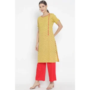 53591053350_f50223bb76_o_d-1000x1000-1.webp Generic Women's Casual Short Sleeves Floral Printed Cotton & Rayon Kurti Palazzo Set (Yellow & Red)