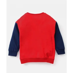 Generic Boy's Casual Full Sleeve Printed Cotton T Shirt With Pant (Red)