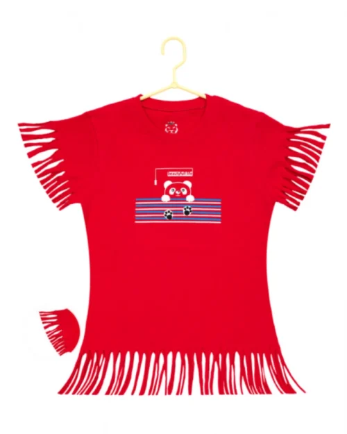 Generic Girl's Casual Short Sleeve Printed Cotton T Shirt (Red)