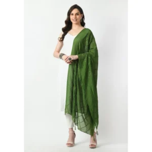 53767414607_9af73886c1_o_d-1000x1000-1.webp Generic Women's Chanderi Self Design Dupatta (Mehandi, Length: Free Size)