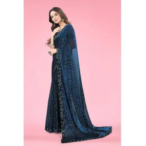 53819140483_25d9e901b8_o_d-1000x1000-1.webp Generic Women's Lycra Floral Saree With Unstitched Blouse (Blue, 5.5 Mtr)