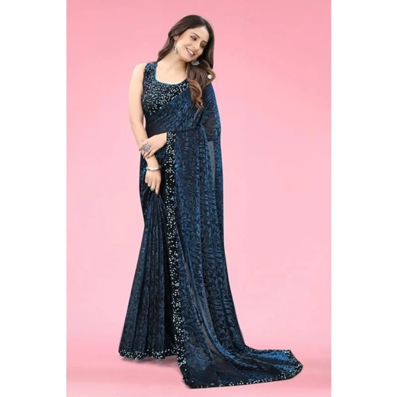 53819338095_3f0c189d55_o_d-1000x1000-1.webp Generic Women's Lycra Floral Saree With Unstitched Blouse (Blue, 5.5 Mtr)