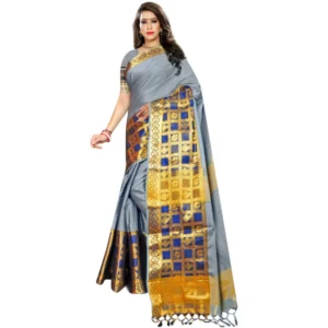 53925197357_3d76c3168c_o_d-1000x1000-1.webp Generic Women's Jacquard Woven Saree With Unstitched Blouse 5.5Mtr (Light Blue)